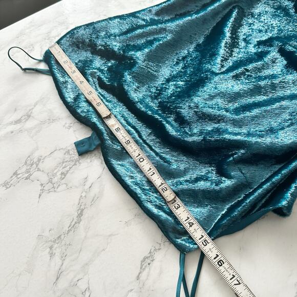 Cinq a Sept Shiny Astrid Mini Dress Women’s Size 6 Teal Topaz NEW - Picture 10 of 11